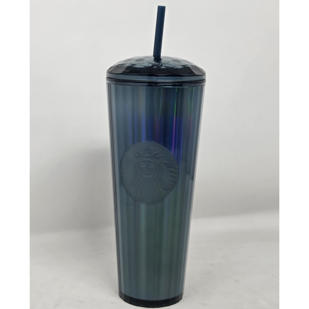 NEW STARBUCKS‎ Ocean Kaleidoscope Dome Cold Drink Venti Tumbler Straw 24oz 2022